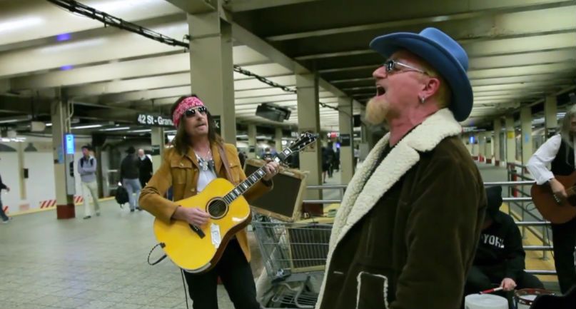 U2 in disguise NYC Subway