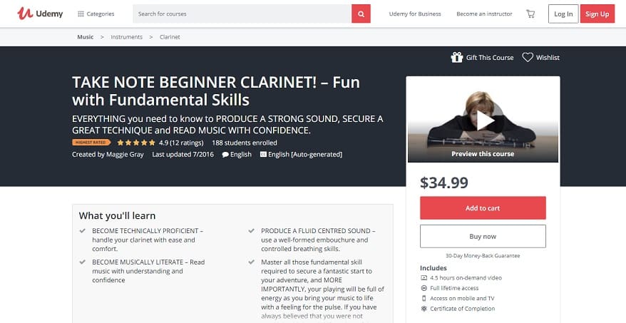 udemy-course3 Clarinet Lessons for Beginners