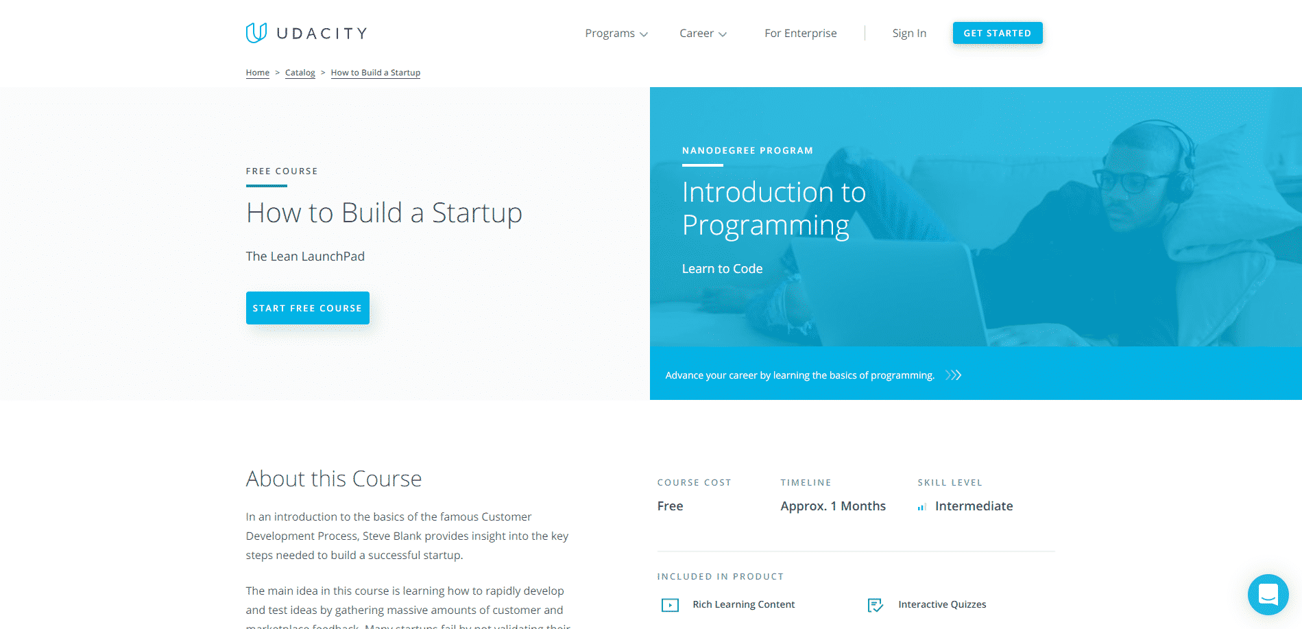 Udacity Learn Entrepreneurship Lessons Online