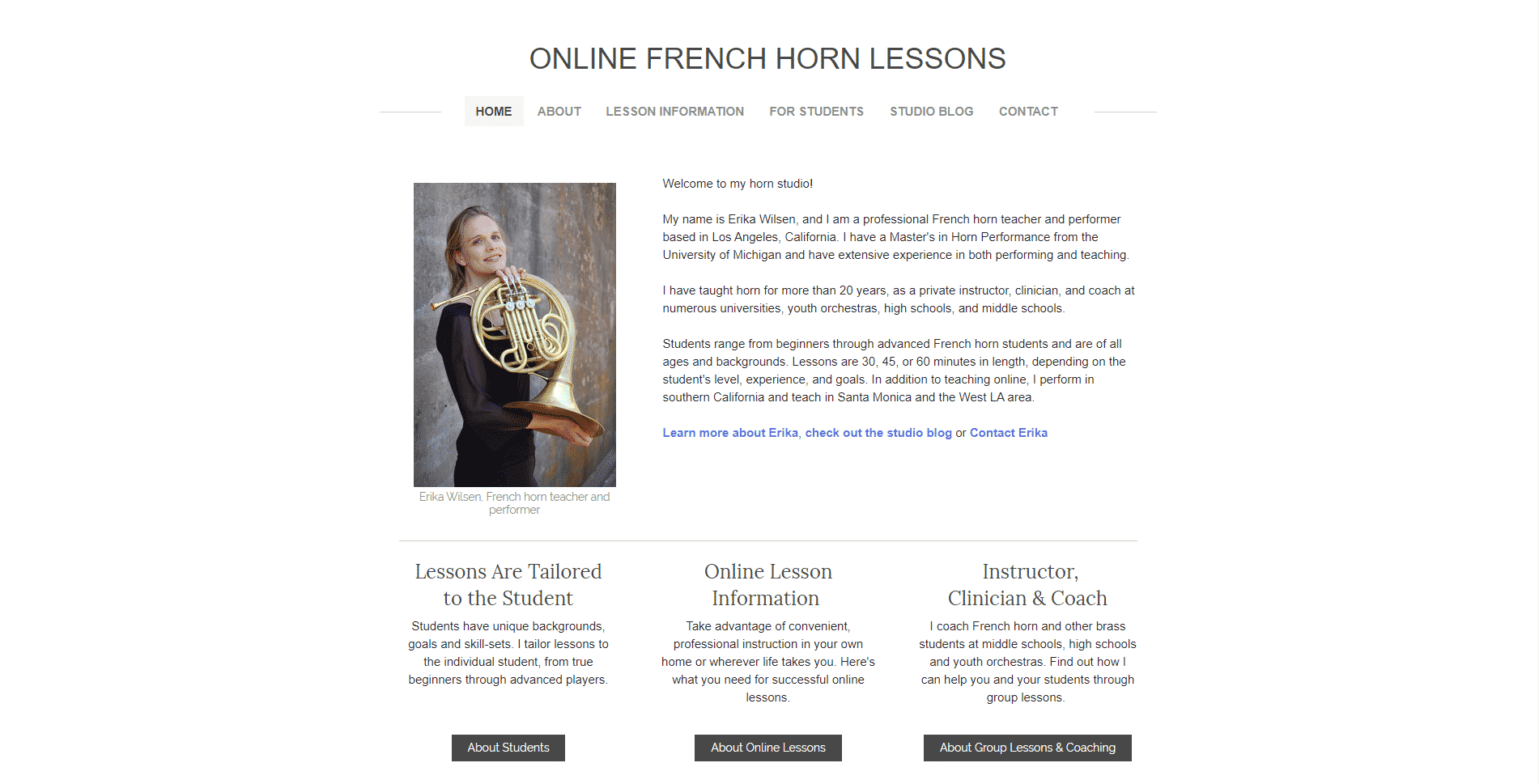 Online Horn Lessons French Horn Lessons Online