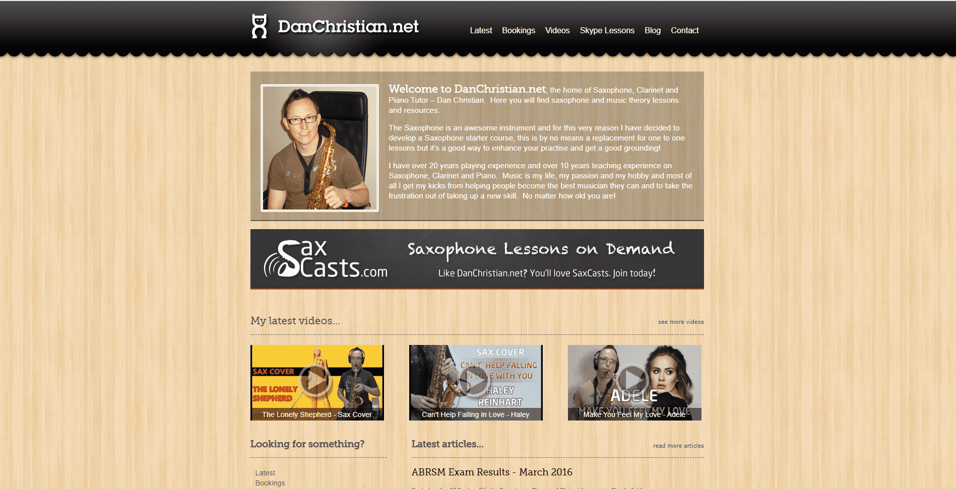 Dan Christian Learn Saxophone Lessons for Intermediate Online