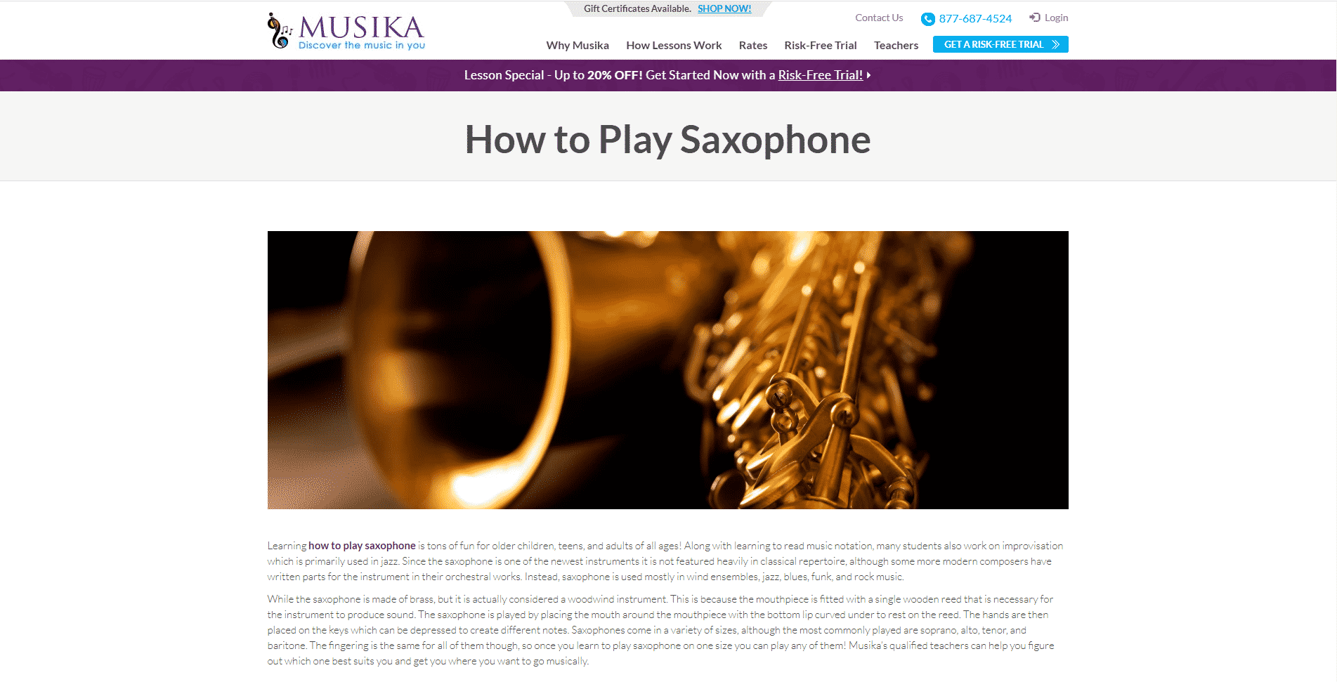 Musika Learn Saxophone Lessons for Intermediate Online