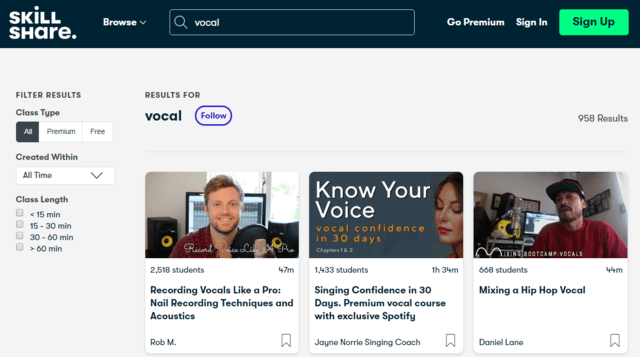 Skillshare Learn Vocal Lessons Online