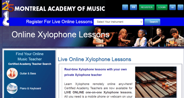 academiedemontreal learn xylophone lessons online