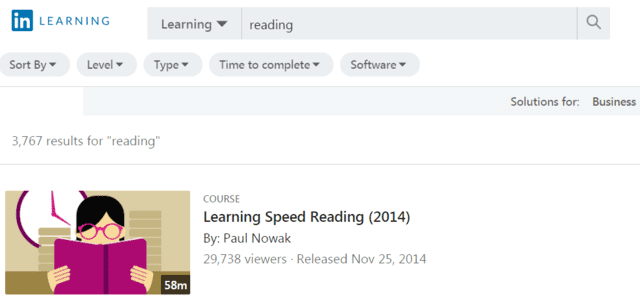 linkedin learn reading lessons online