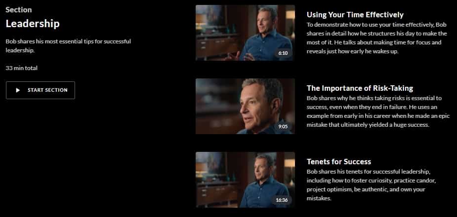 MasterClass Bob Iger Leadership