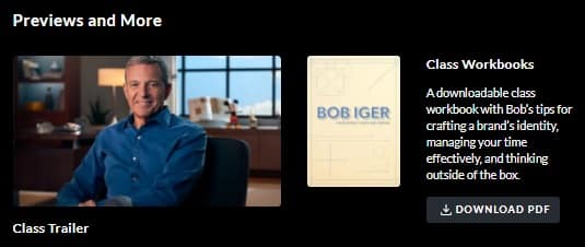 MasterClass Bob Iger Workbook