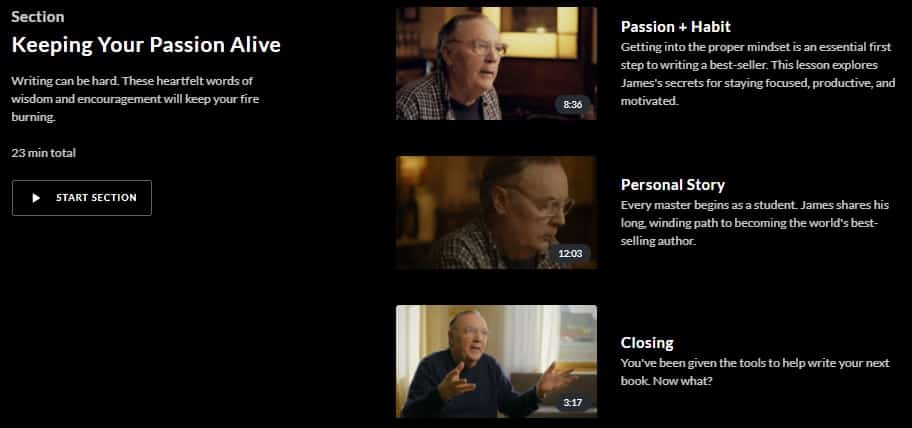 MasterClass James Patterson Keeping Passion Alive