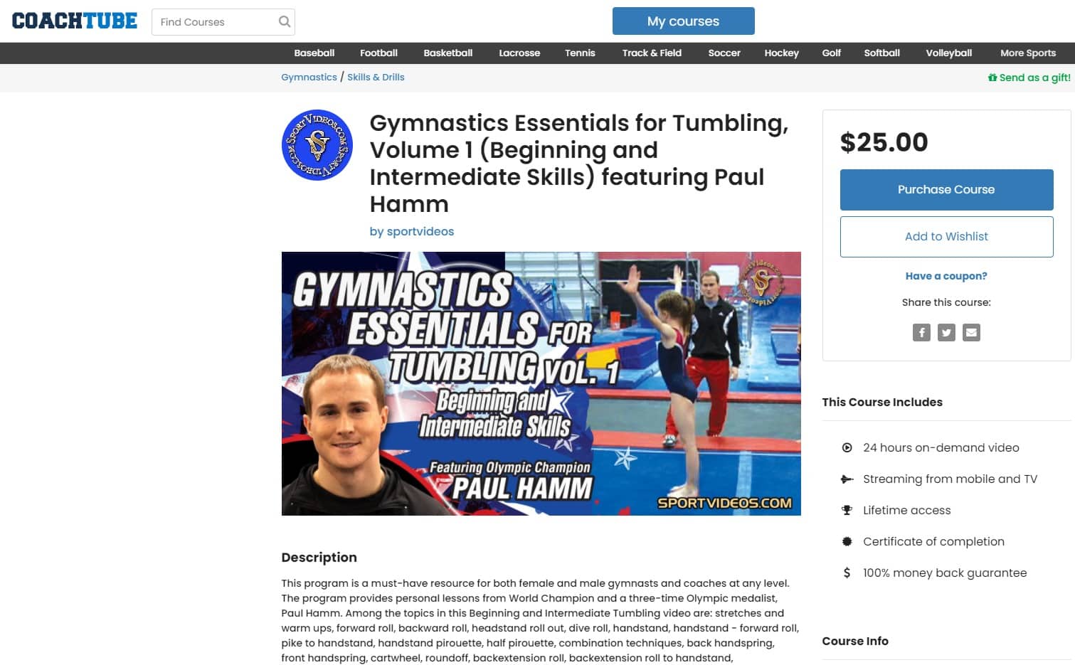 CoachTube Gymnastics Lessons for Beginners