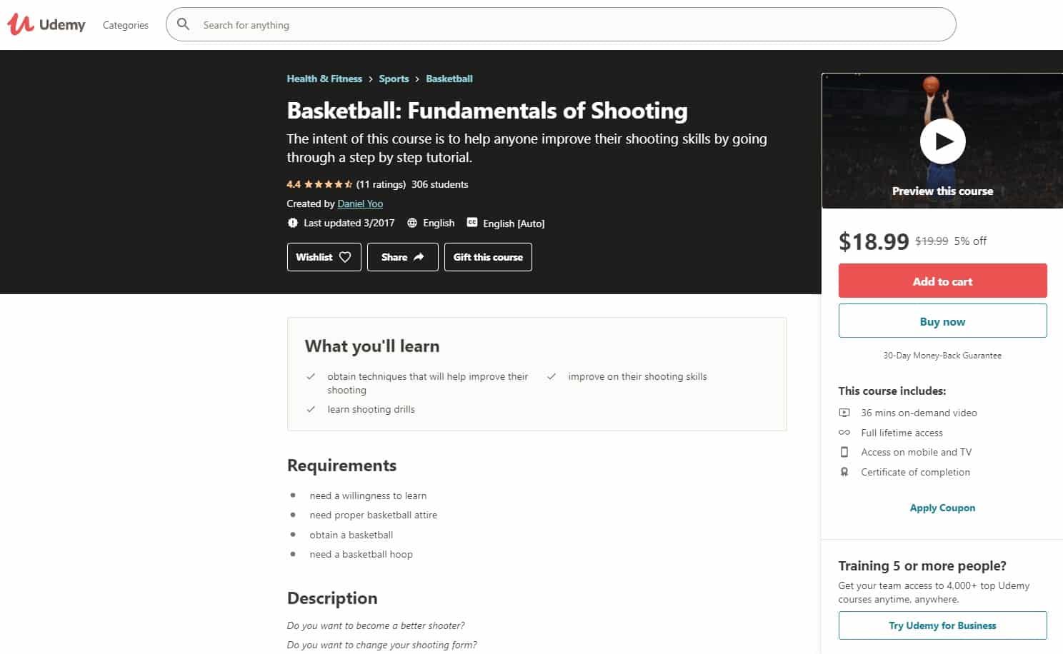 Udemy 1 Basketball Lessons for Beginners