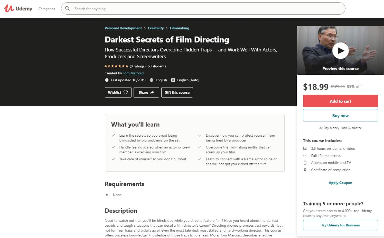 Udemy 2 Directing Lessons for Beginners