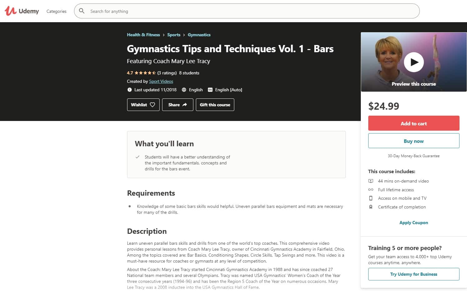 Udemy 2 Gymnastics Lessons for Beginners