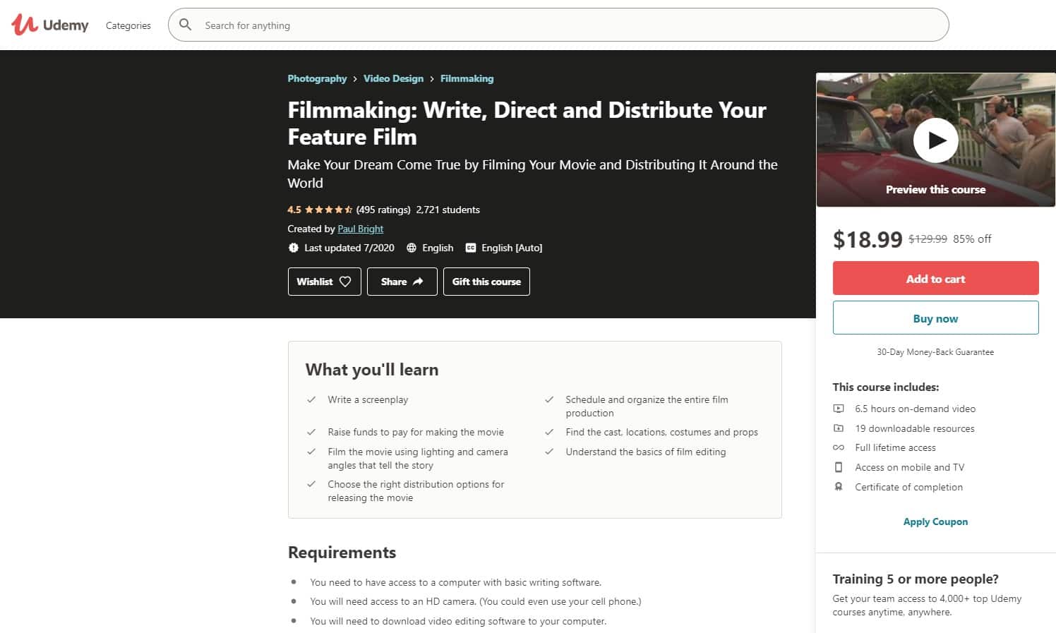 Udemy 6 Directing Lessons for Beginners