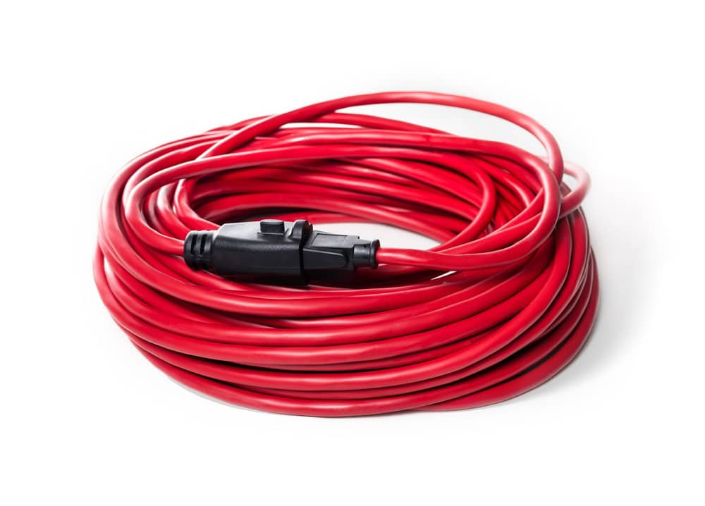 Red single outlet power cord